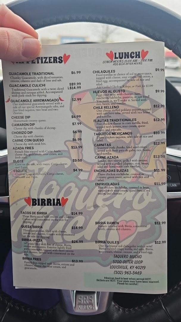 Taquero Mucho Menu image 4